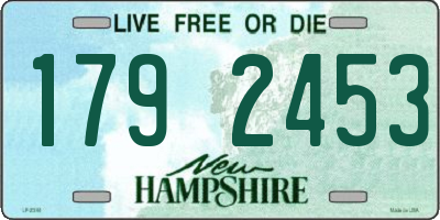 NH license plate 1792453
