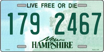 NH license plate 1792467