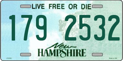 NH license plate 1792532