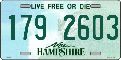 NH license plate 1792603