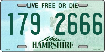 NH license plate 1792666