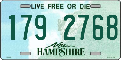 NH license plate 1792768