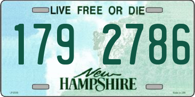 NH license plate 1792786