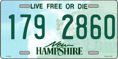 NH license plate 1792860