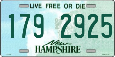 NH license plate 1792925