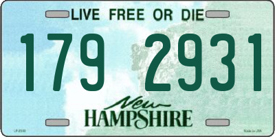 NH license plate 1792931