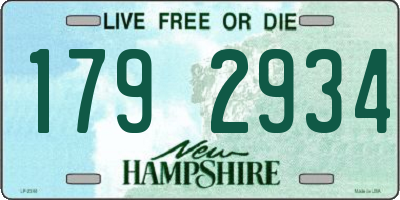 NH license plate 1792934
