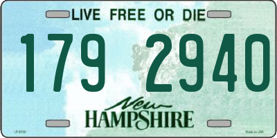 NH license plate 1792940