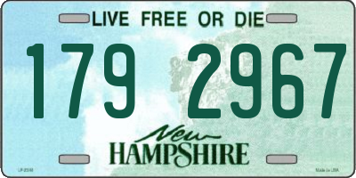 NH license plate 1792967