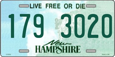 NH license plate 1793020