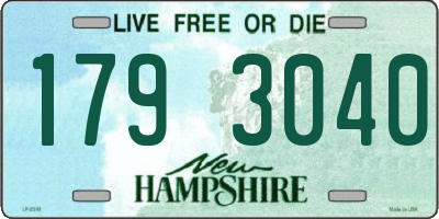 NH license plate 1793040