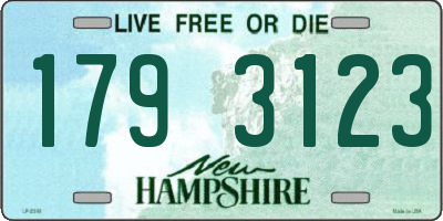 NH license plate 1793123