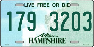 NH license plate 1793203