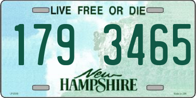 NH license plate 1793465