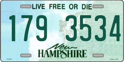 NH license plate 1793534