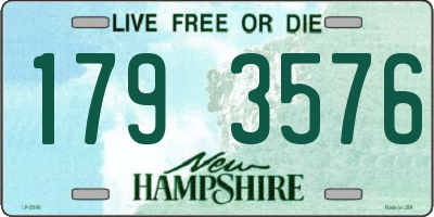 NH license plate 1793576