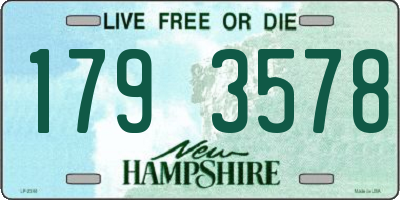 NH license plate 1793578