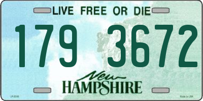 NH license plate 1793672