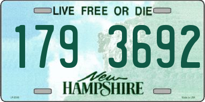 NH license plate 1793692