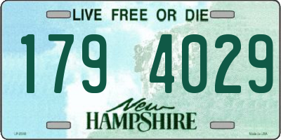 NH license plate 1794029