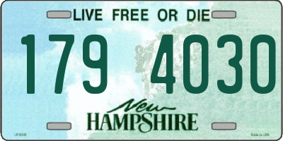 NH license plate 1794030