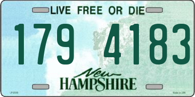 NH license plate 1794183
