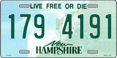NH license plate 1794191