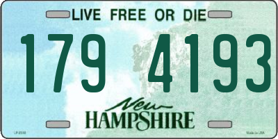 NH license plate 1794193