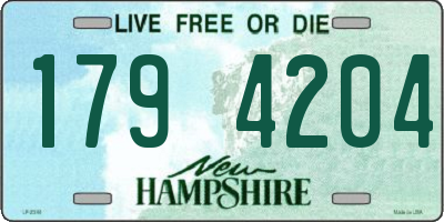 NH license plate 1794204