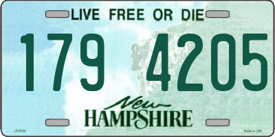 NH license plate 1794205