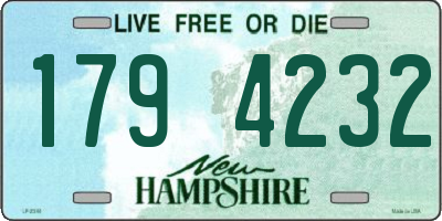 NH license plate 1794232