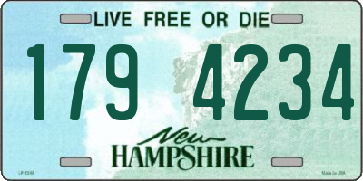 NH license plate 1794234