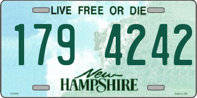 NH license plate 1794242