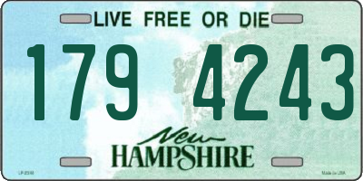 NH license plate 1794243