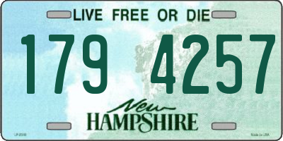 NH license plate 1794257