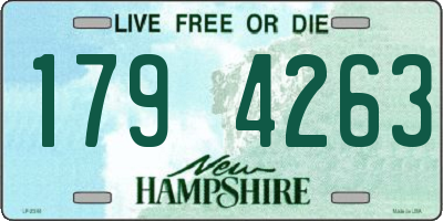 NH license plate 1794263