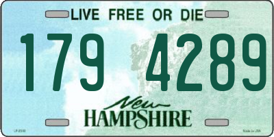 NH license plate 1794289