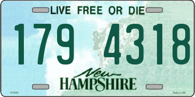 NH license plate 1794318