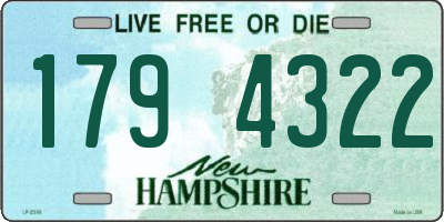 NH license plate 1794322