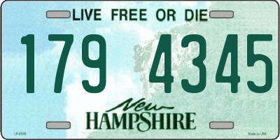 NH license plate 1794345
