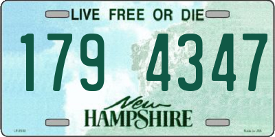 NH license plate 1794347