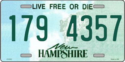 NH license plate 1794357