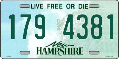 NH license plate 1794381