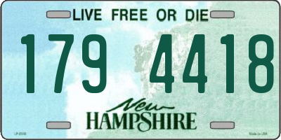 NH license plate 1794418