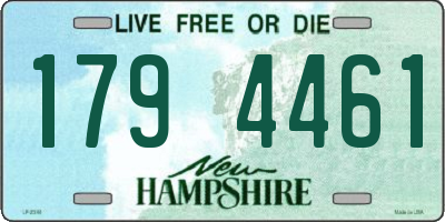 NH license plate 1794461