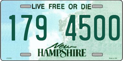 NH license plate 1794500