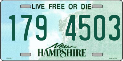 NH license plate 1794503