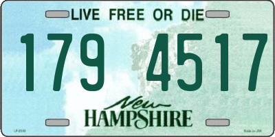 NH license plate 1794517