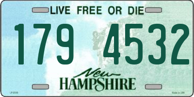 NH license plate 1794532
