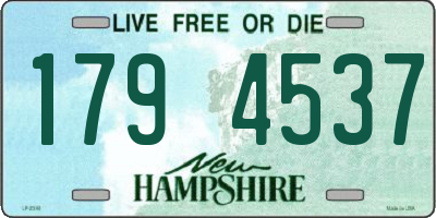 NH license plate 1794537
